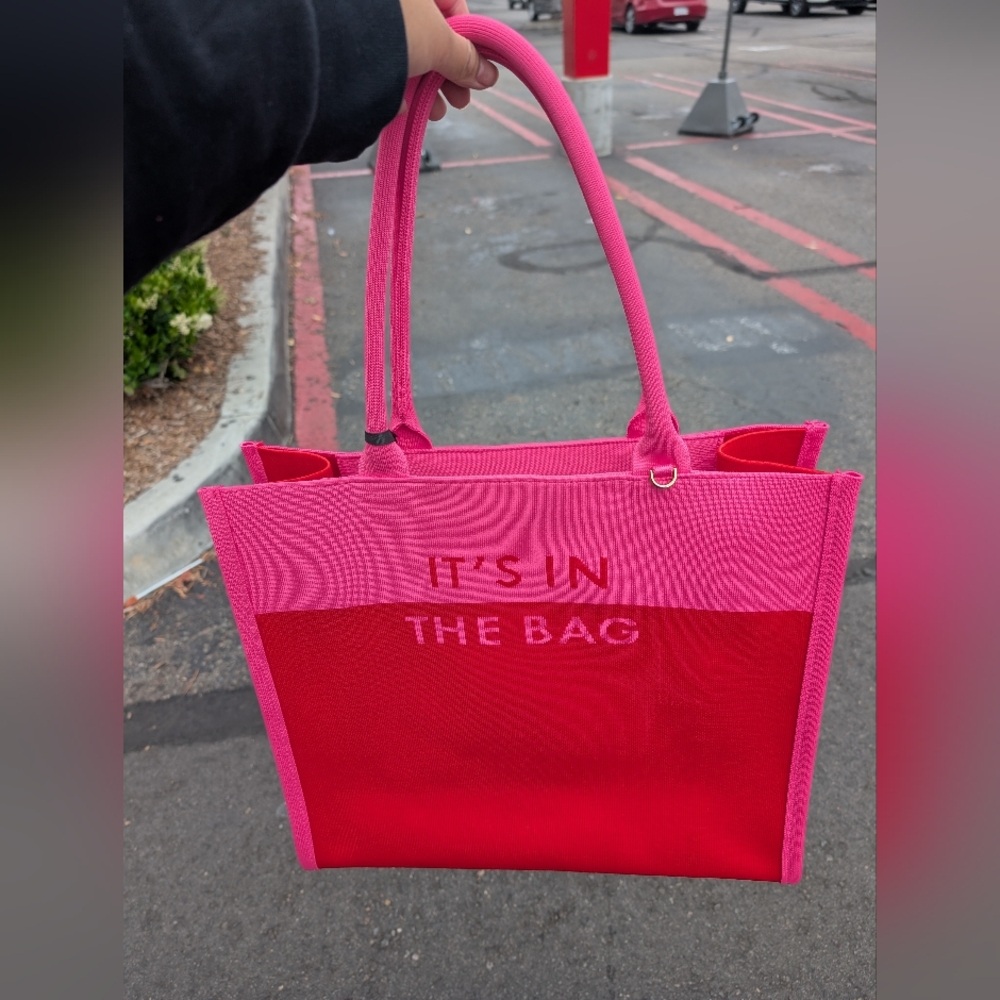 Kate Spade X Target Knit Red Pink tote